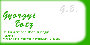 gyorgyi botz business card
